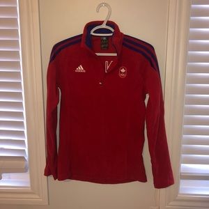 Adidas Red ClimaWarm Canada Olympic Fleece